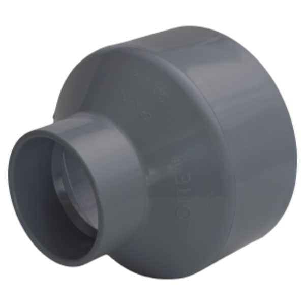 3" x 6" Reducing Coupling Hub x Hub CPVC Chemical Drainage Fitting