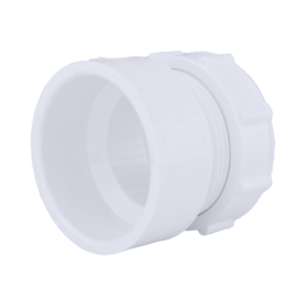 1-1/2" PVC DWV Female Trap Adapter with Plastic Nut - Hub x Tubular Slip