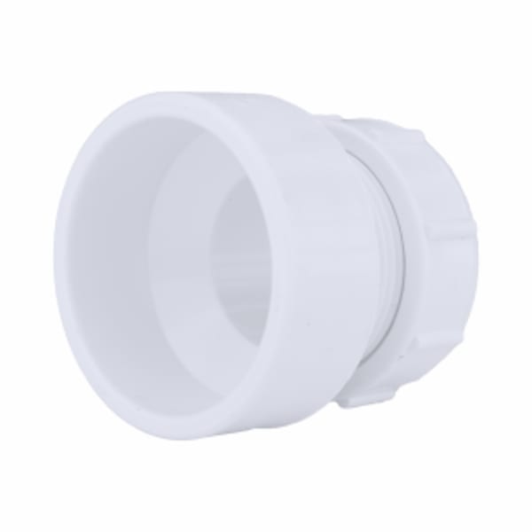 1-1/2" x 1-1/4" PVC DWV Female Trap Adapter with Plastic Nut - Hub x Tubular Slip