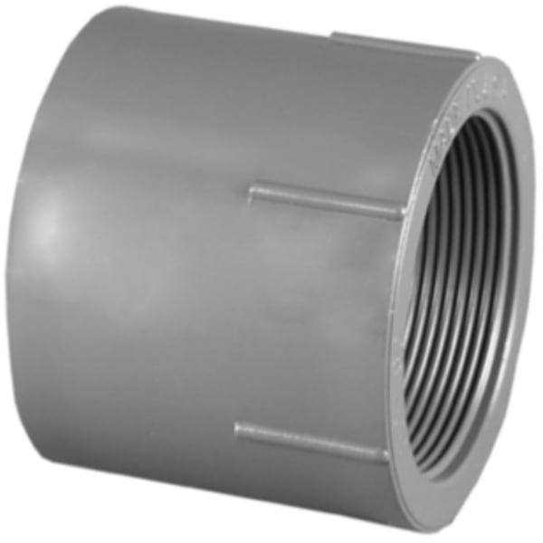 1-1/4" PVC SCH80 Female Adapter - Socket x FPT