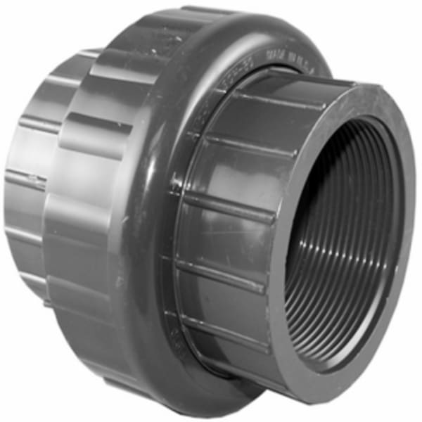 3/4" PVC SCH80 Union with Viton O-Ring - Socket x FPT