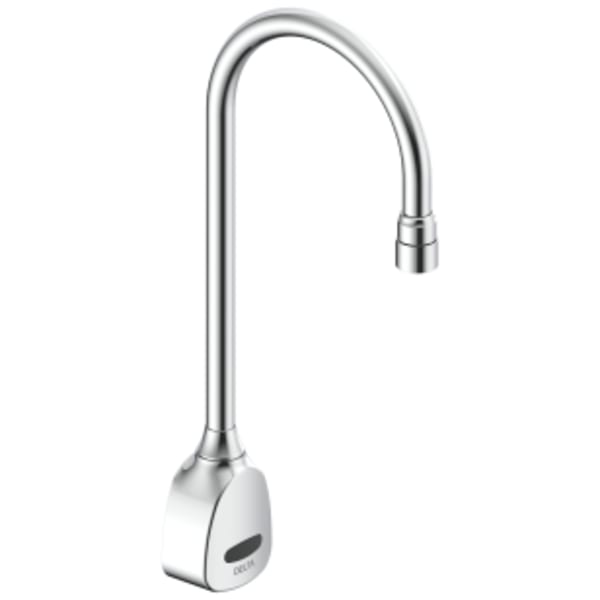 Commercial 1500T Series: Hardwire Electronic Wall Mount Basin Faucet with Gooseneck Spout in Chrome