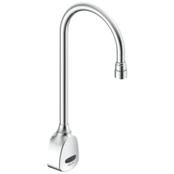 Commercial 1500T Series: Hardwire Electronic Wall Mount Basin Faucet with Gooseneck Spout in Chrome