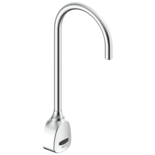 Commercial 1500T Series: Hardwire Electronic Wall Mount Basin Faucet with Gooseneck Spout in Chrome