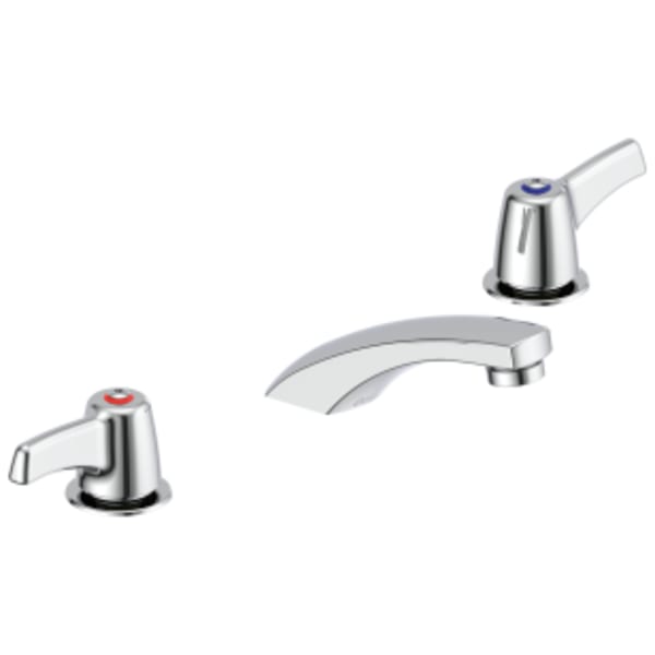 Delta Commercial 23C1 Two Handle Widespread Lavatory Faucet Less Pop-Up Chrome