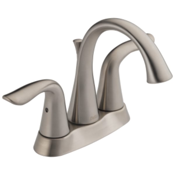 Delta Lahara®: Two Handle Tract-Pack Centerset Bathroom Faucet in Stainless