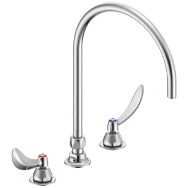 Commercial 27C1 / 27C2: Two Handle 8" Below Deck Mount Faucet in Chrome