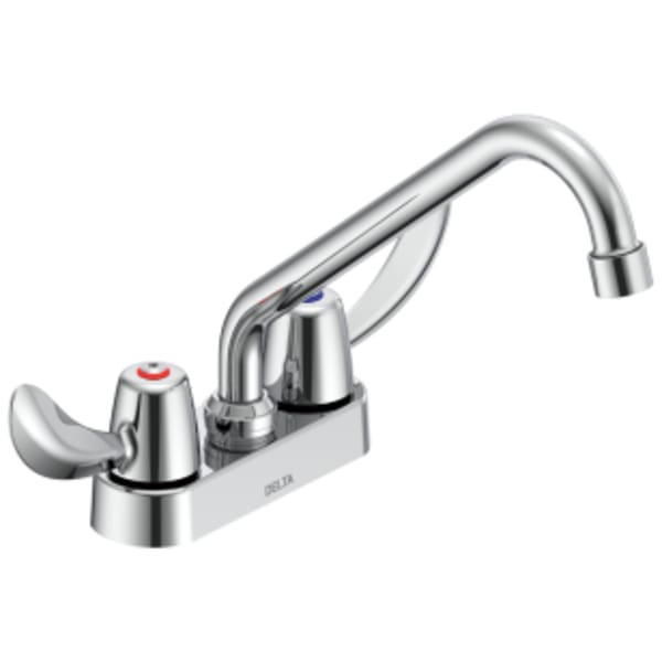 Delta Commercial 27C4 Two Handle 4" Deck-Mount Faucet Chrome