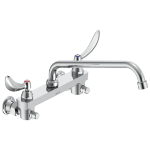 Commercial 28C3 / 28C4 / 28C6: Two Handle 8" Wall Mount Service Sink Faucet in Chrome