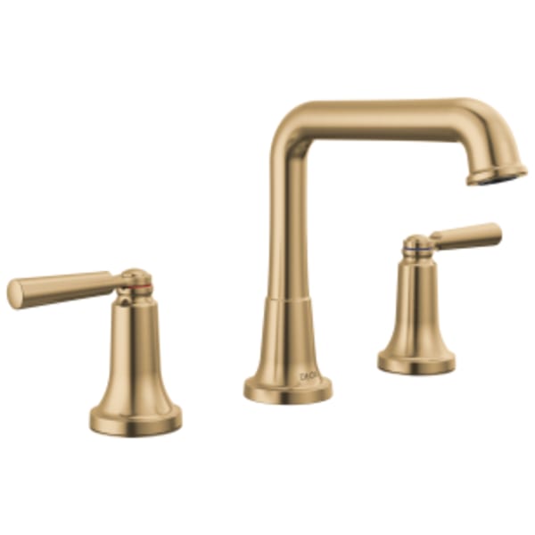 Delta SAYLOR™: Two Handle Widespread Bathroom Faucet in Champagne Bronze