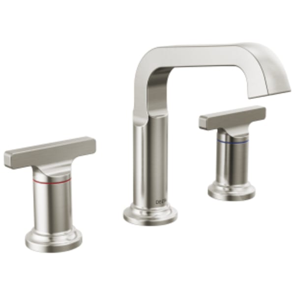 Delta Tetra™: Two Handle Widespread Bathroom Faucet in Lumicoat Stainless