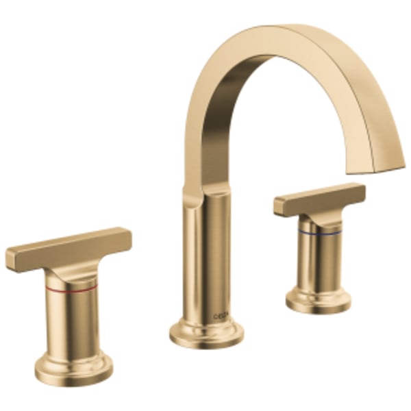 Delta Tetra™: Two Handle Widespread Bathroom Faucet in Lumicoat Champagne Bronze