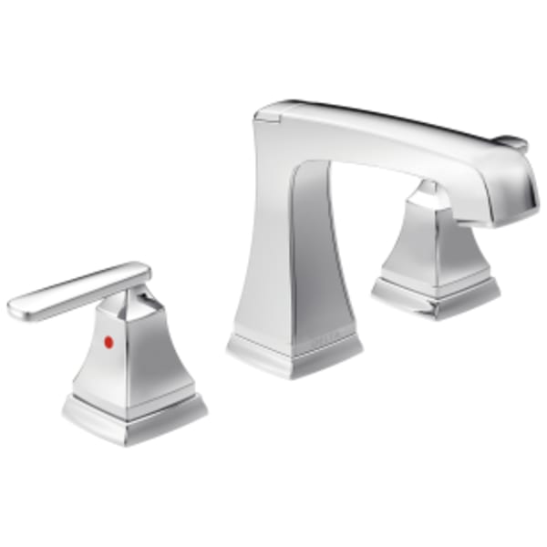 Delta Ashlyn®: Two Handle Widespread Bathroom Faucet with EZ Anchor® in Chrome