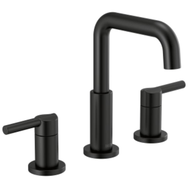 Delta Nicoli™: Two Handle Widespread Bathroom Faucet in Matte Black
