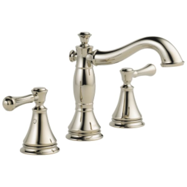 Delta Cassidy™: Two Handle Widespread Bathroom Faucet in Polished Nickel