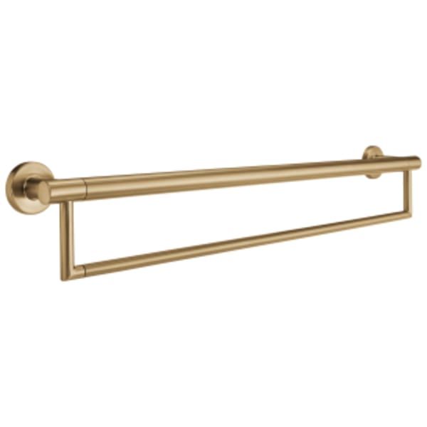 Delta BathSafety: 24" Contemporary Towel Bar with Assist Bar in Champagne Bronze