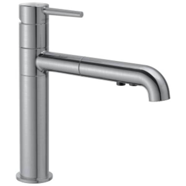 Delta Trinsic®: Single Handle Pull-Out Kitchen Faucet in Arctic Stainless