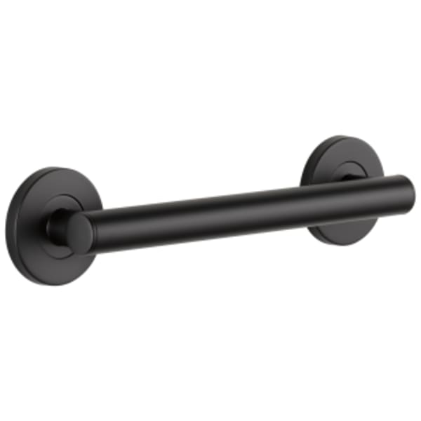 Delta BathSafety: 12" Contemporary Decorative ADA Grab Bar in Matte Black