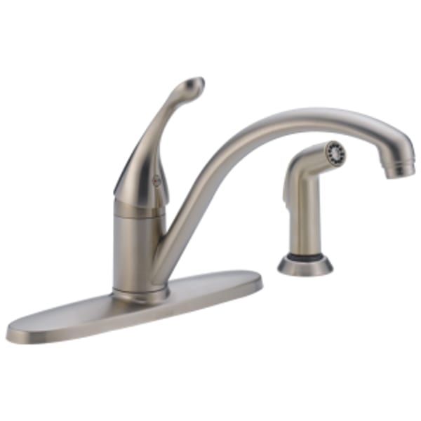 Delta Collins™: Single Handle Kitchen Faucet with Spray in Stainless