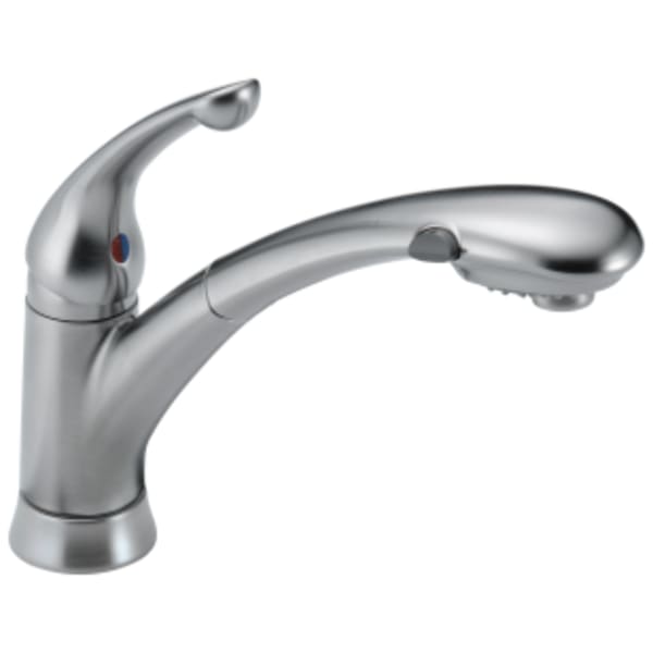 Delta Signature Pullouts: Single Handle Pull-Out Kitchen Faucet in Arctic Stainless