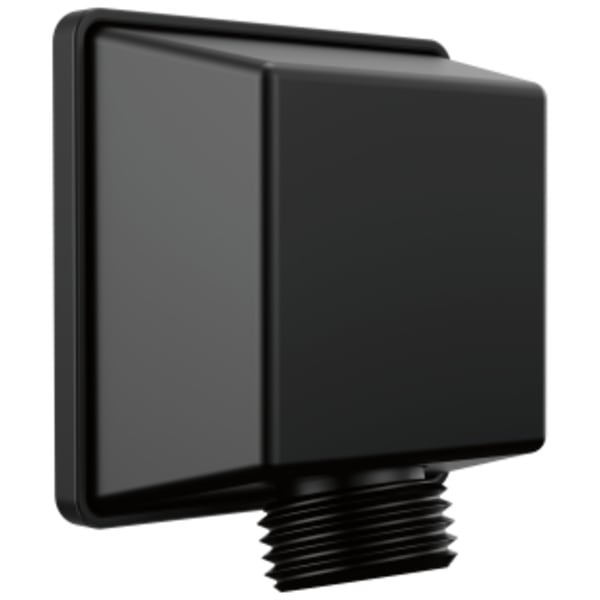 Delta Universal Showering Components: Square Wall Elbow for Hand Shower in Matte Black