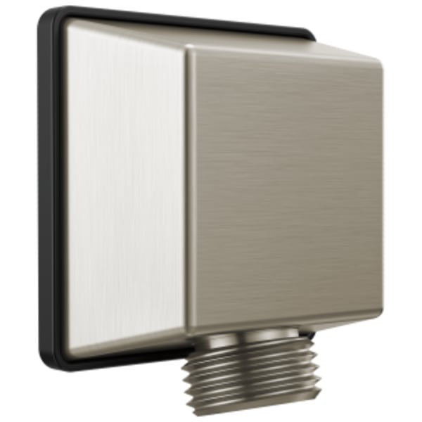 Delta Universal Showering Components: Square Wall Elbow for Hand Shower in Lumicoat Stainless