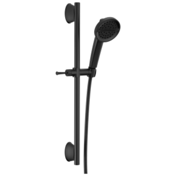 Delta Universal Showering Components: 3-Setting Slide Bar Handshower in Matte Black