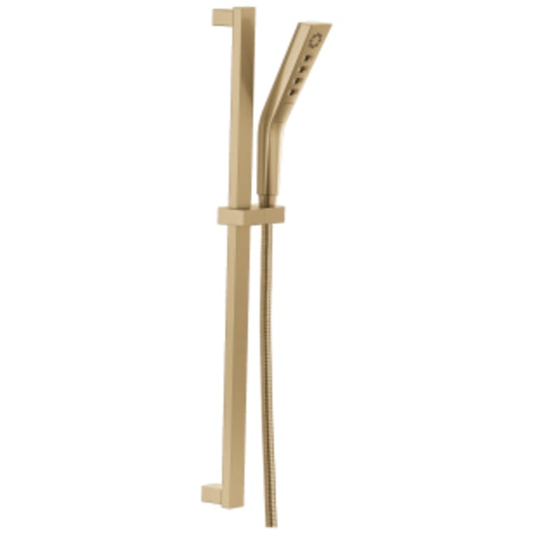Delta Universal Showering Components: H2Okinetic® 3-Setting Slide Bar Hand Shower in Lumicoat Champagne Bronze