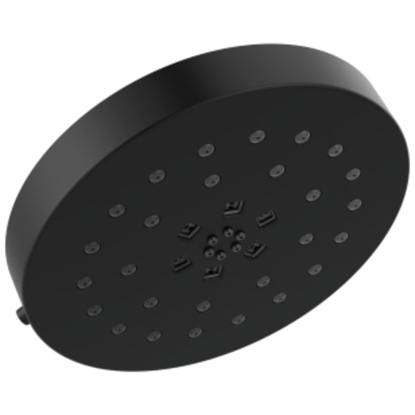 Delta Universal Showering Components: H2Okinetic® 4-Setting Shower Head with UltraSoak™ in Matte Black