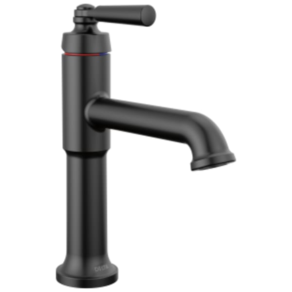 Delta SAYLOR™: Single Handle Bathroom Faucet in Matte Black