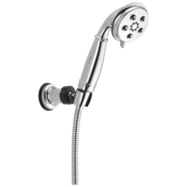 Delta Universal Showering Components: H2Okinetic® 3-Setting Adjustable Wall Mount Hand Shower in Chrome