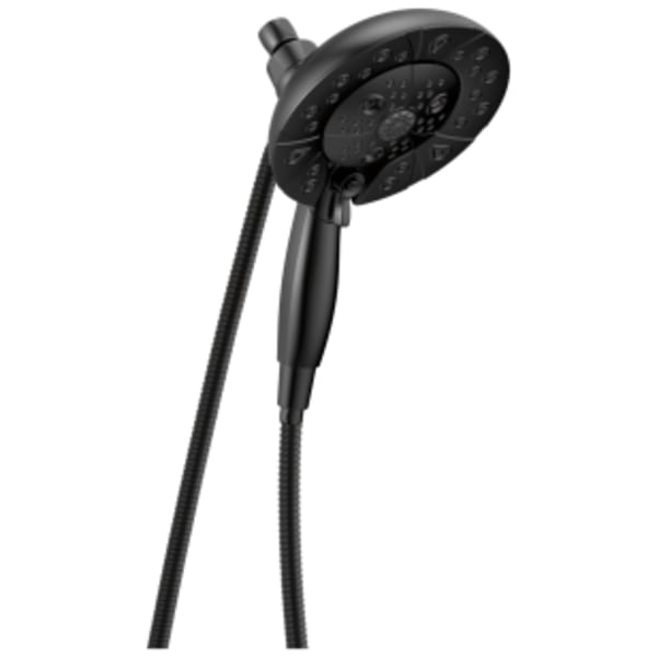 Delta Universal Showering Components: H2Okinetic® In2ition® 5-Setting Two-in-One Shower in Matte Black