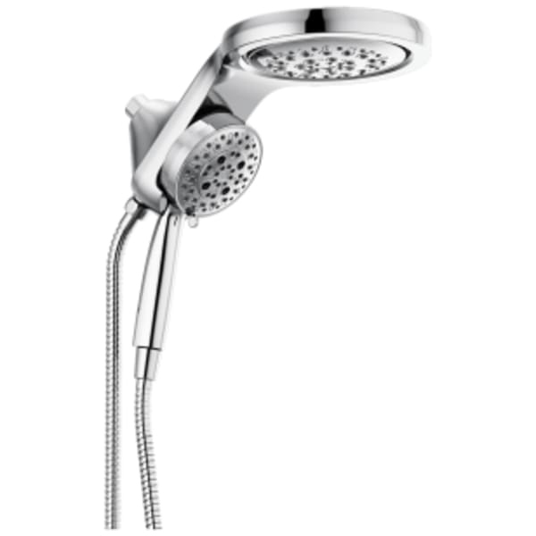 Delta Universal Showering Components: HydroRain® H2Okinetic® 5-Setting Two-in-One Shower Head in Chrome
