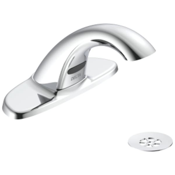 Commercial HDF®: Battery Electronic Lav Faucet, VR 0.5GPM, Grid Strainer in Chrome