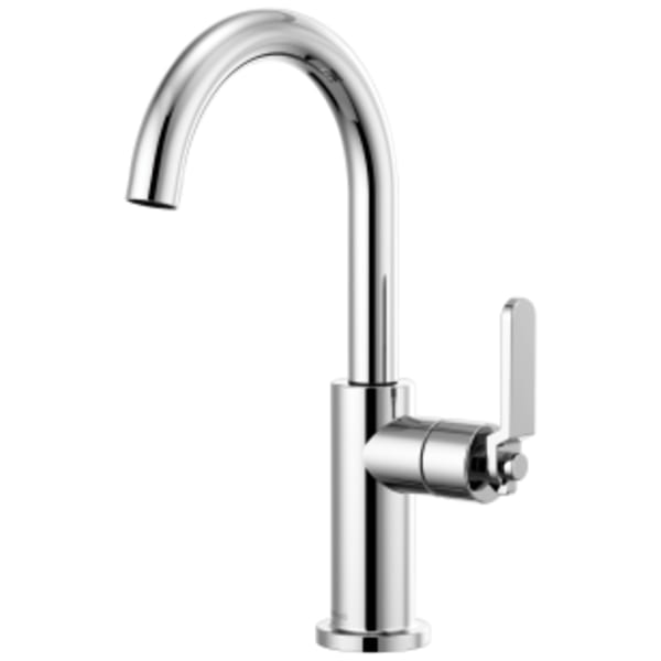 Brizo Litze® Bar Faucet with Arc Spout and Industrial Handle Kit Chrome