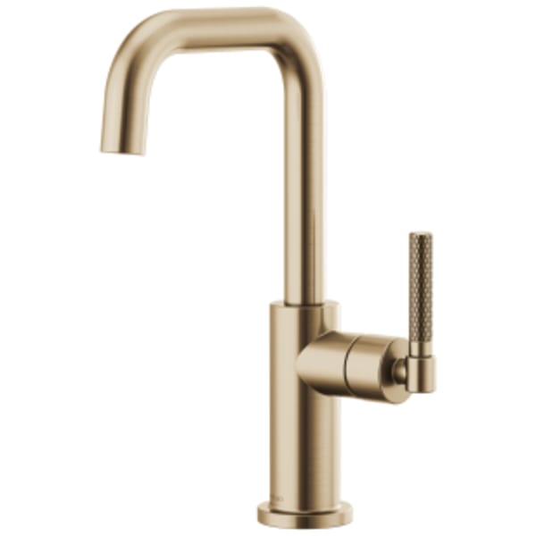 Brizo Litze® Bar Faucet with Square Spout and Knurled Handle Kit Luxe Gold