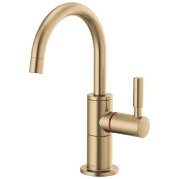 Brizo Odin® Instant Hot Faucet with Arc Spout Luxe Gold