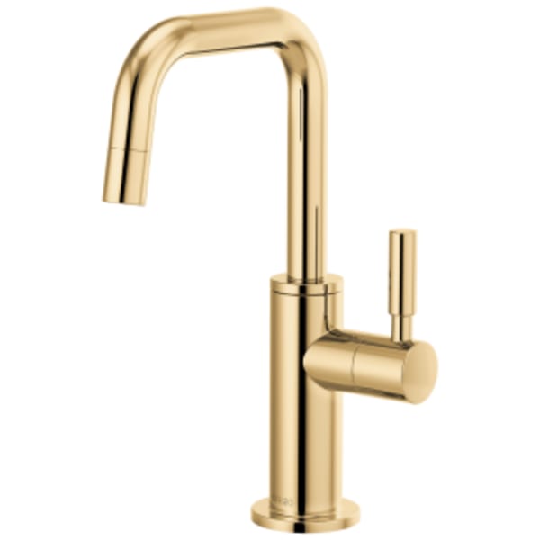 Brizo Solna®: Beverage Faucet with Square Spout in Polished Gold