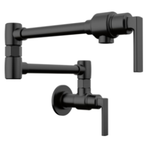 Brizo Kintsu® Wall Mount Pot Filler with Lever Handle Matte Black
