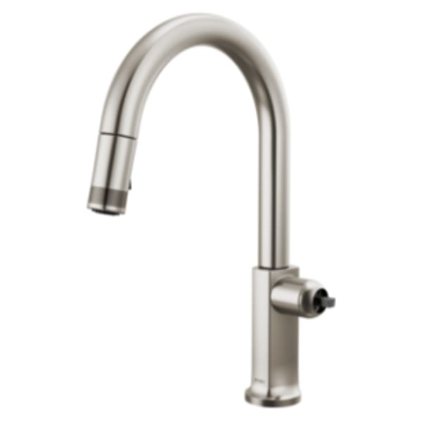 Brizo Kintsu® Pull-Down Faucet with Arc Spout Less Handle Lumicoat® Stainless