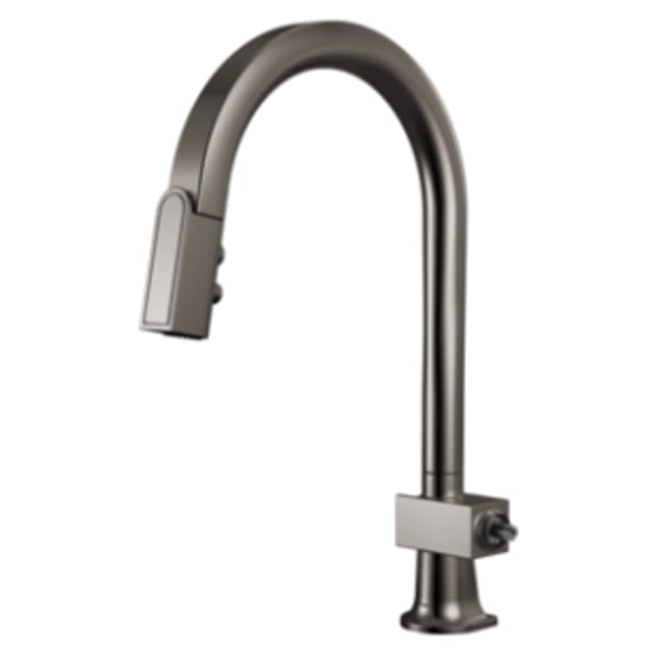 Brizo Frank Lloyd Wright® Pull-Down Kitchen Faucet with Arc Spout Less Handle Brilliance Black Onyx