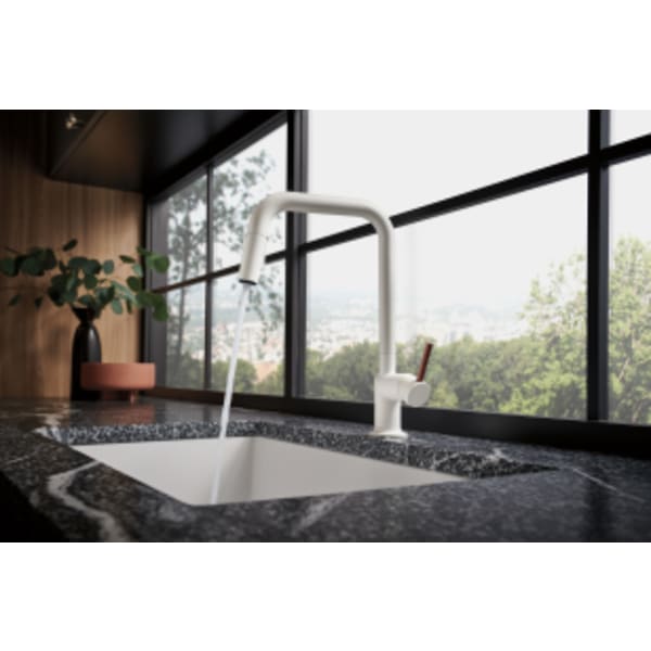 Brizo Jason Wu for Brizo™: Pull-Down Kitchen Faucet with Square Spout - Less Handle in Matte White