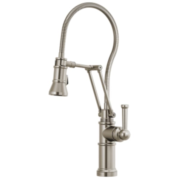 Brizo Artesso®: Articulating Faucet With Finished Hose in Stainless