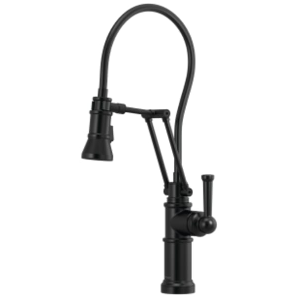 Brizo Artesso®: Single Handle Articulating Kitchen Faucet in Matte Black