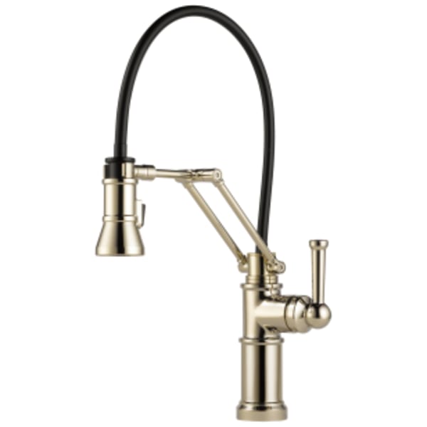 Brizo Artesso®: Single Handle Articulating Kitchen Faucet in Polished Nickel