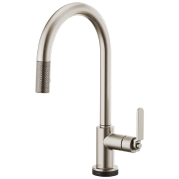 Brizo Litze®: SmartTouch® Pull-Down Kitchen Faucet with Arc Spout and Industrial Handle in Stainless
