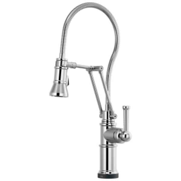 Brizo Artesso®: SmartTouch® Articulating Kitchen Faucet With Finished Hose in Chrome