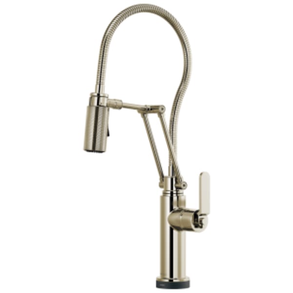 Brizo Litze®: SmartTouch® Articulating Kitchen Faucet With Finished Hose in Polished Nickel