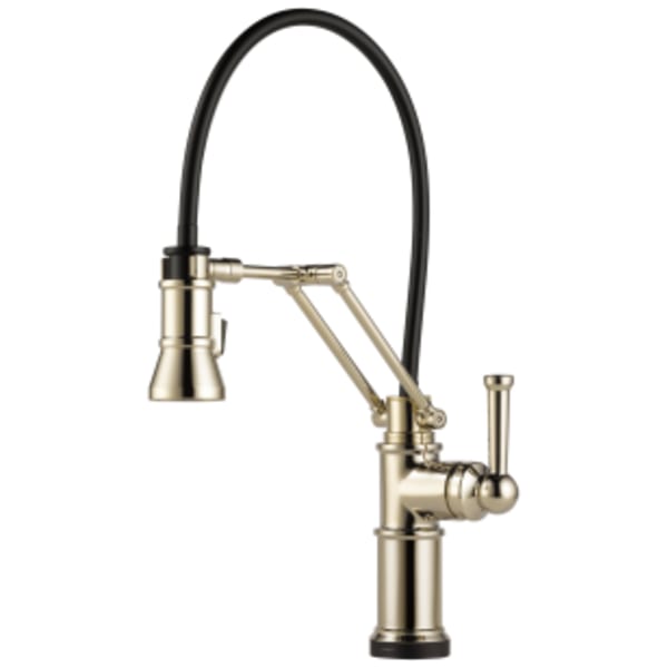 Brizo Artesso®: Single Handle Articulating Kitchen Kitchen Faucet with SmartTouch® Technology in Polished Nickel