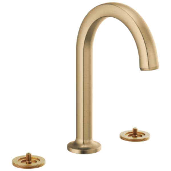 Brizo Kintsu®: Widespread Lavatory Faucet with Arc Spout - Less Handles 1.2 GPM in Luxe Gold
